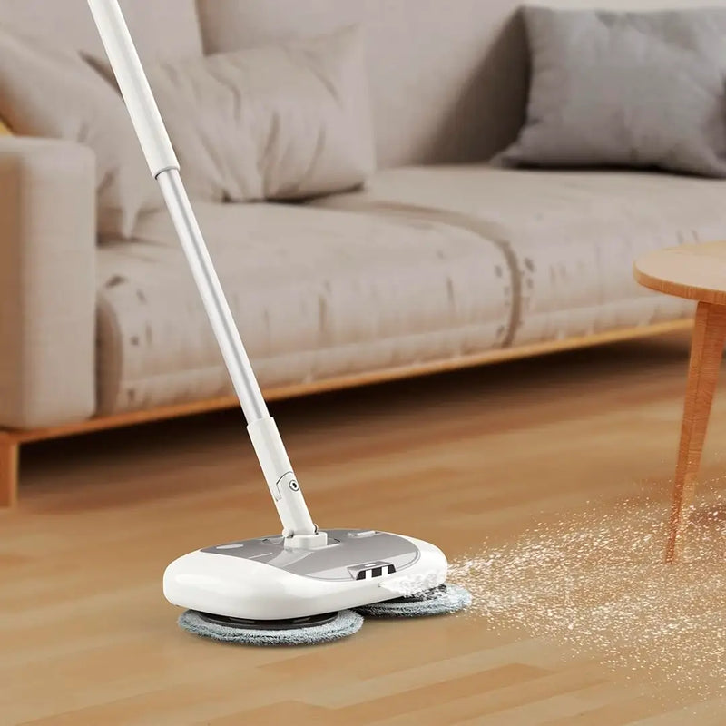 {QUEIMA DE ESTOQUE} Mop Elétrico + BRINDES: Módulos de Limpeza e Tanque Suporte