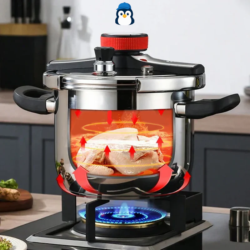 {LEVE 2 PAGUE 1} Panelas de Pressão TurboChef Aço Inoxidável - Á Prova de Explosões + {Brinde} Kit Utensílios