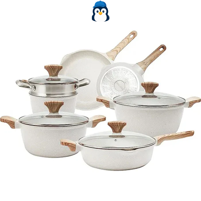 {Kit Cozinha dos Sonhos} 9 Panelas Ceramica + 13 Utensílios de Brinde